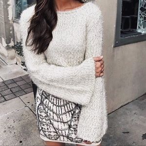 Endless Rose cropped bell sleeve sweater